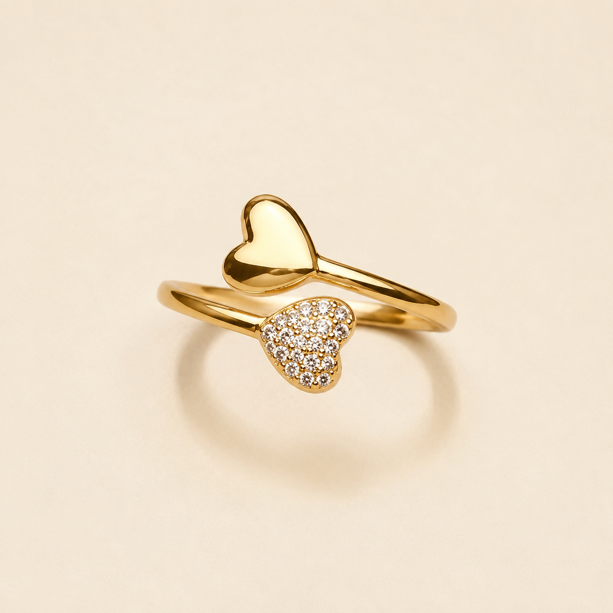 Anillo Améline Dorado Hadorelle en chapa de oro