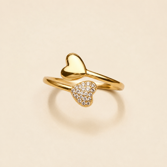 Anillo Améline Dorado Hadorelle en chapa de oro