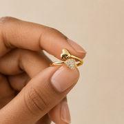 Detalle de Anillo Améline Dorado Hadorelle