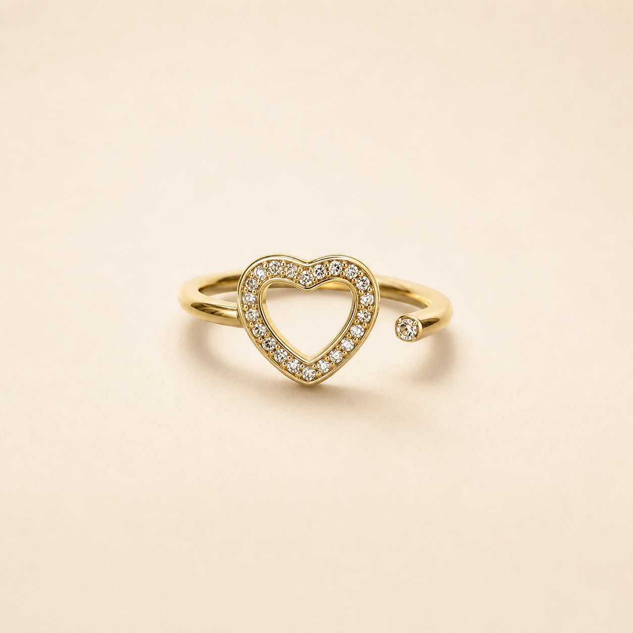 Anillo Isolde Corazón Dorado
