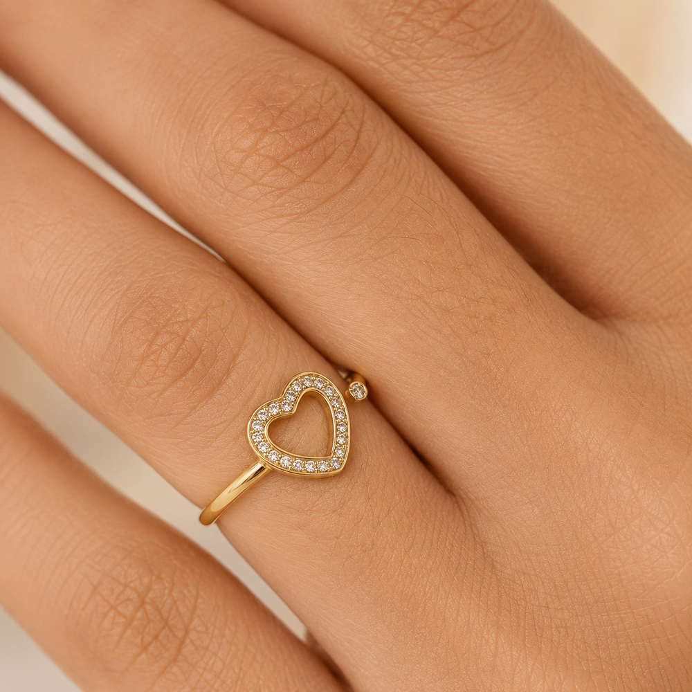 Anillo Isolde Corazón Dorado