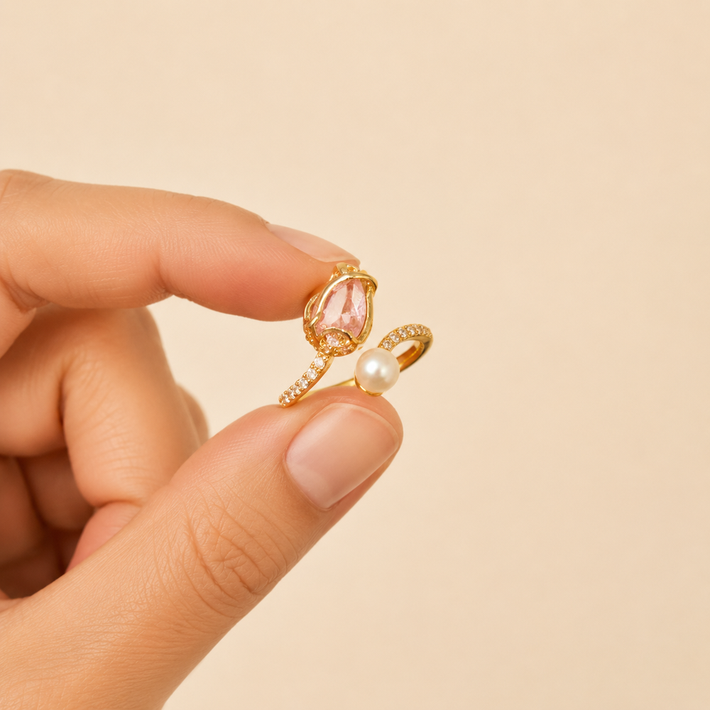 Anillo Lyséa Perla Rosa