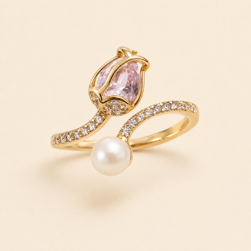 Anillo Lyséa Perla Rosa