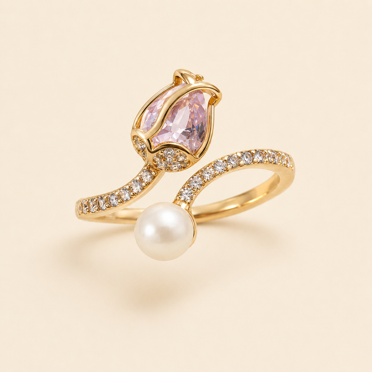 Anillo Lyséa Perla Rosa