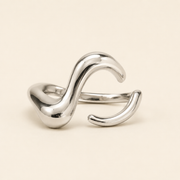 Anillo Veyra Plateado Hadorelle en chapa de oro
