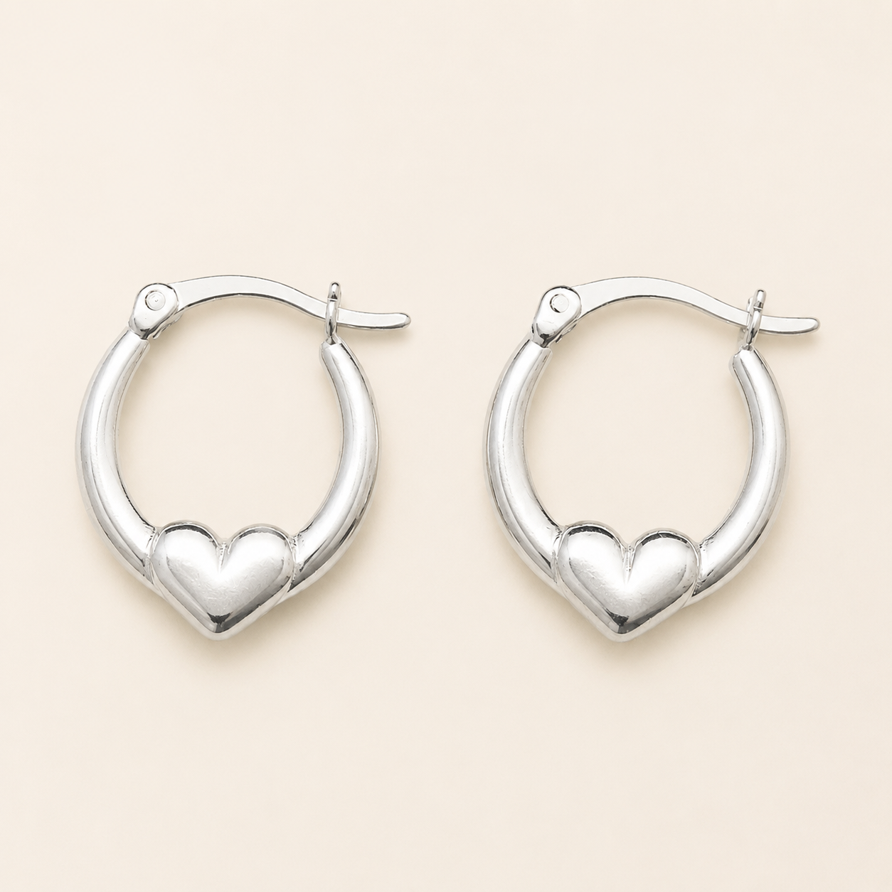 Aretes Amélie Aro Corazón Plata .925