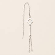 Aretes Clarisse Trébol Pasante Plata .925