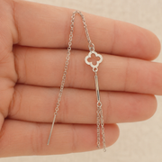 Aretes Clarisse Trébol Pasante Plata .925