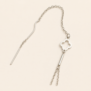 Aretes Clarisse Trébol Pasante Plata .925