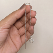 Aretes Coralie Medallón Corazón Plata .925