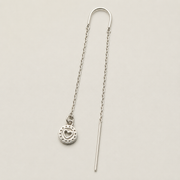 Aretes Coralie Medallón Corazón Plata .925