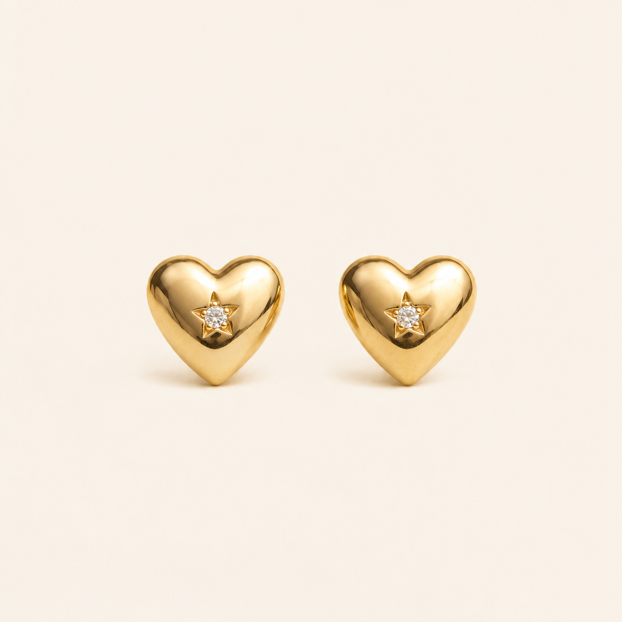 Aretes Corazón Étoile Dorados