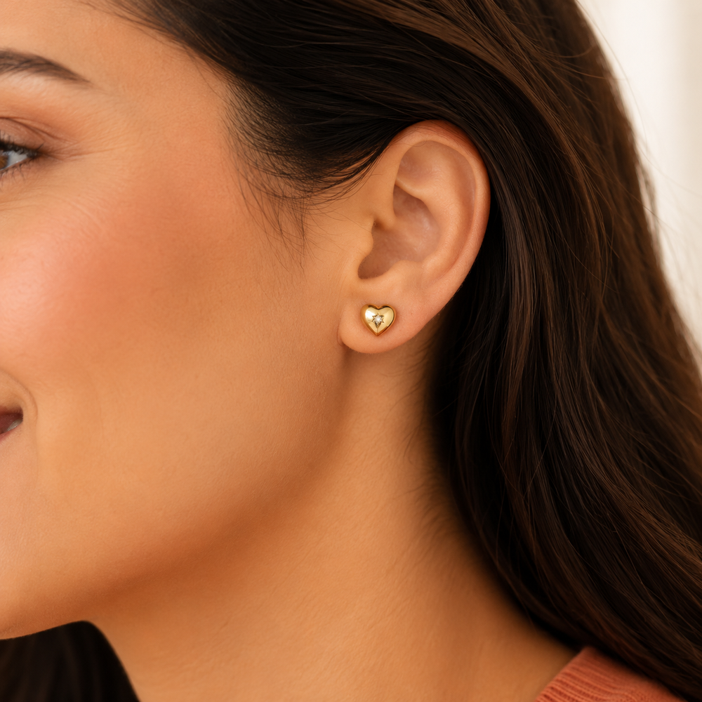 Aretes Corazón Étoile Dorados