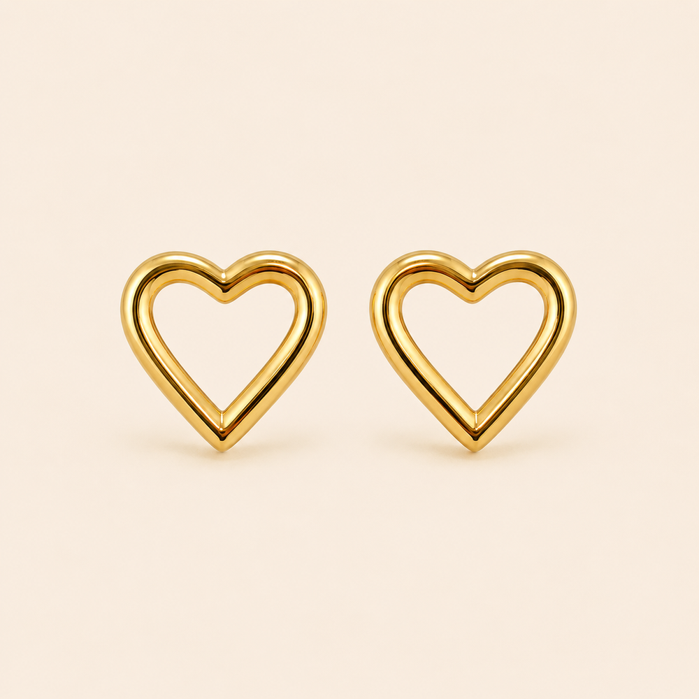 Aretes Corazón Maelle Dorados