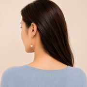 Aretes Doble Corazón Lisette Dorados