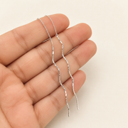 Aretes Elvire Pasantes Ondulados Plata .925