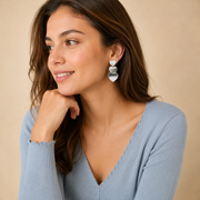 Aretes Elysiane Trío de Corazones Plata .925
