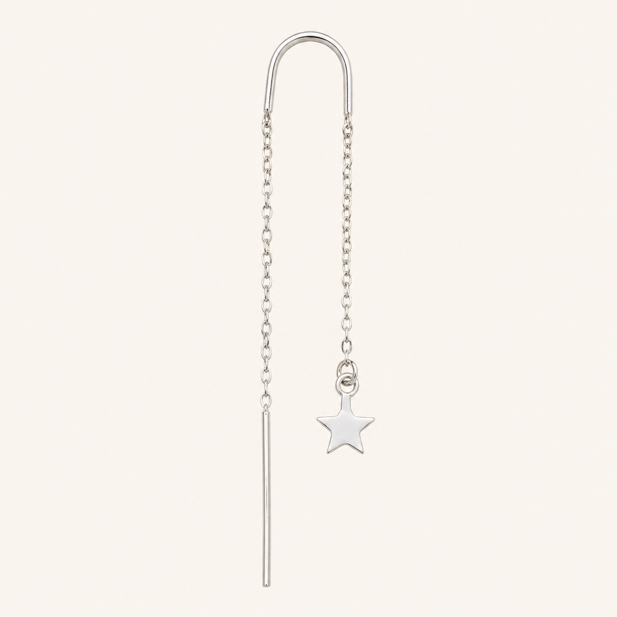 Aretes Estrelle Doble Caída Plata .925