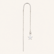 Aretes Estrelle Doble Caída Plata .925