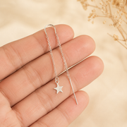 Aretes Estrelle Doble Caída Plata .925