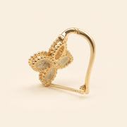 Aretes Evania Trébol Dorados Chapa de Oro