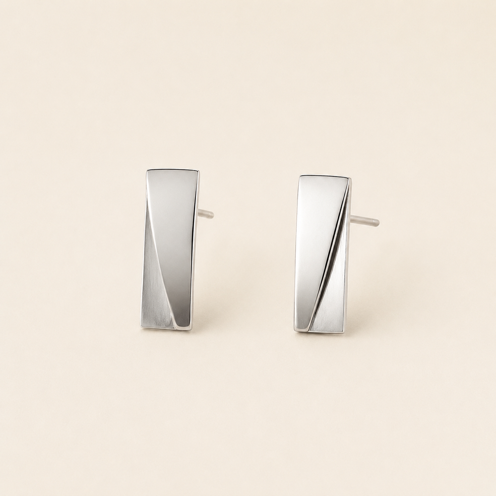 Aretes Éviane Pliegue Plata .925