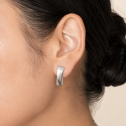 Aretes Éviane Pliegue Plata .925