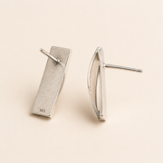 Aretes Éviane Pliegue Plata .925