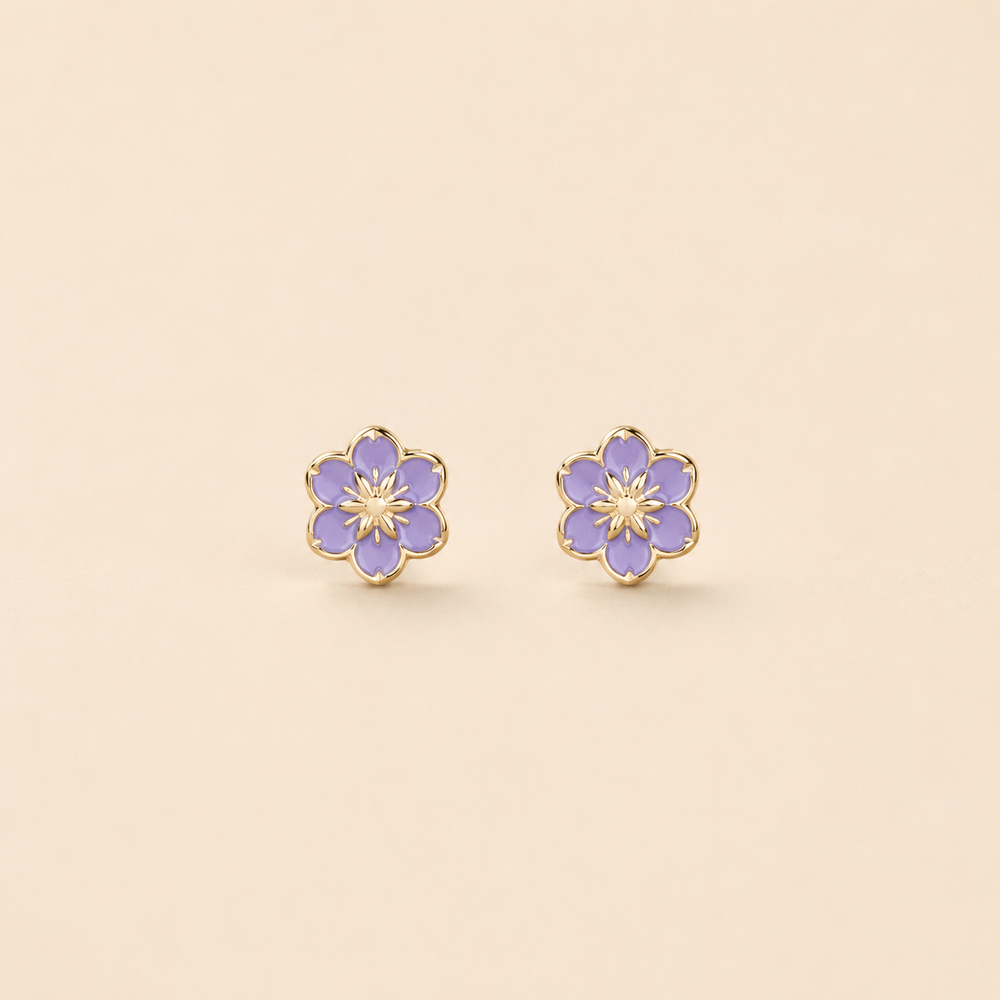 Aretes Flor Hana Dorados