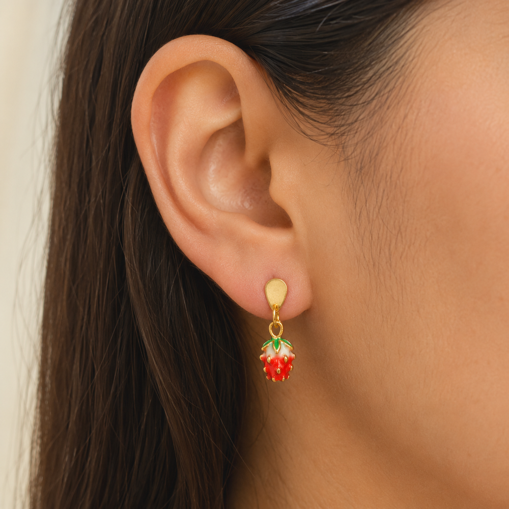 Aretes Fraise Rouge