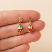 Aretes Fraise Rouge