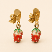 Aretes Fraise Rouge
