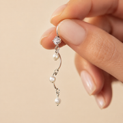 Aretes Lysenne Cascada de Perlas Plata .925