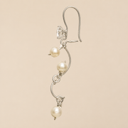 Aretes Lysenne Cascada de Perlas Plata .925
