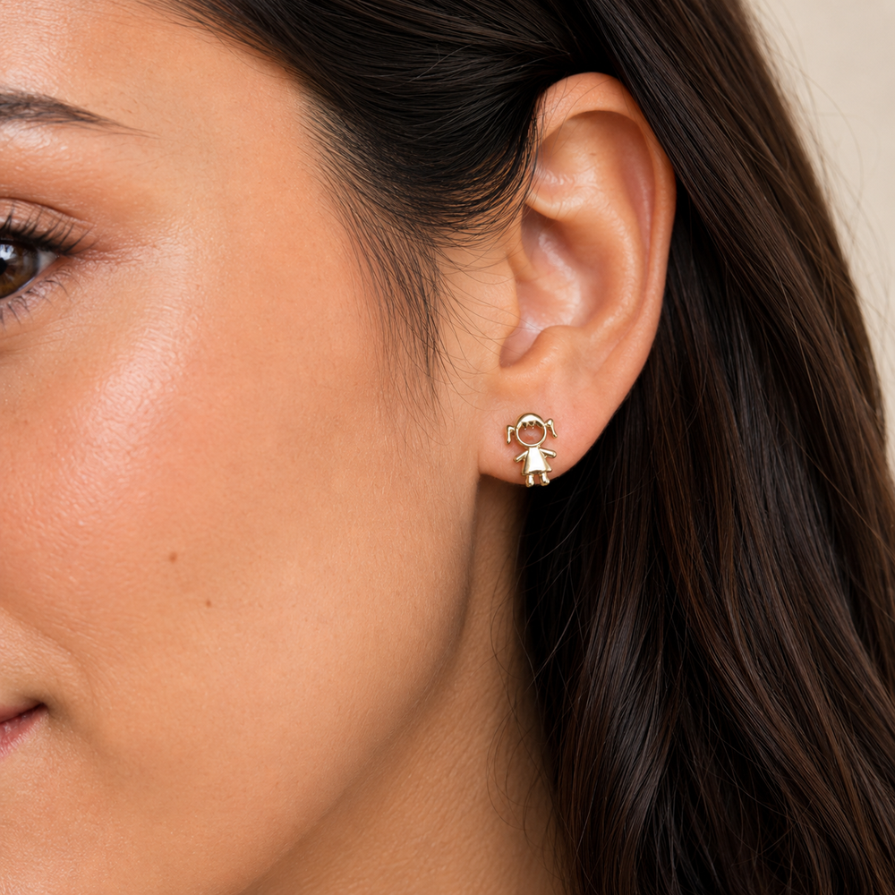 Aretes Niña Léonie Dorados