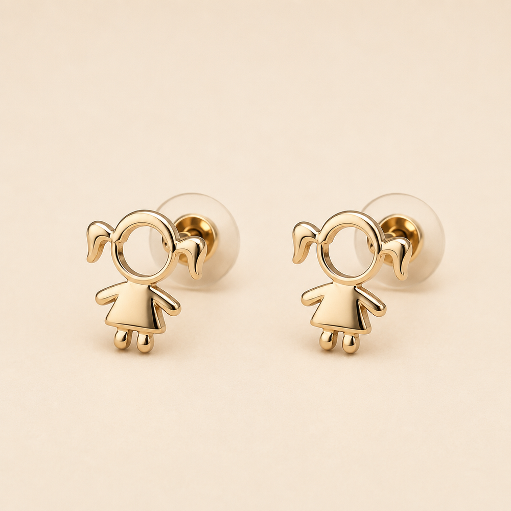 Aretes Niña Léonie Dorados