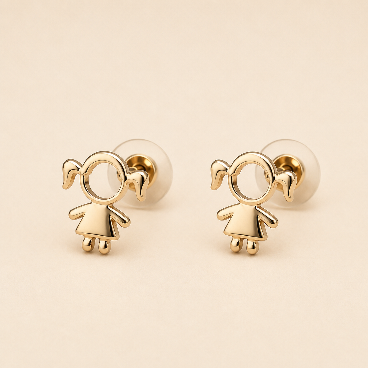 Aretes Niña Léonie Dorados