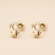 Aretes Niña Léonie Dorados