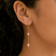 Aretes Rosélia Rosa Dorado