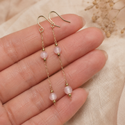 Aretes Rosélia Rosa Dorado