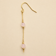 Aretes Rosélia Rosa Dorado