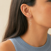 Aretes Séliane Ondulados Plata .925