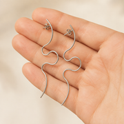 Aretes Séliane Ondulados Plata .925