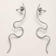 Aretes Séliane Ondulados Plata .925