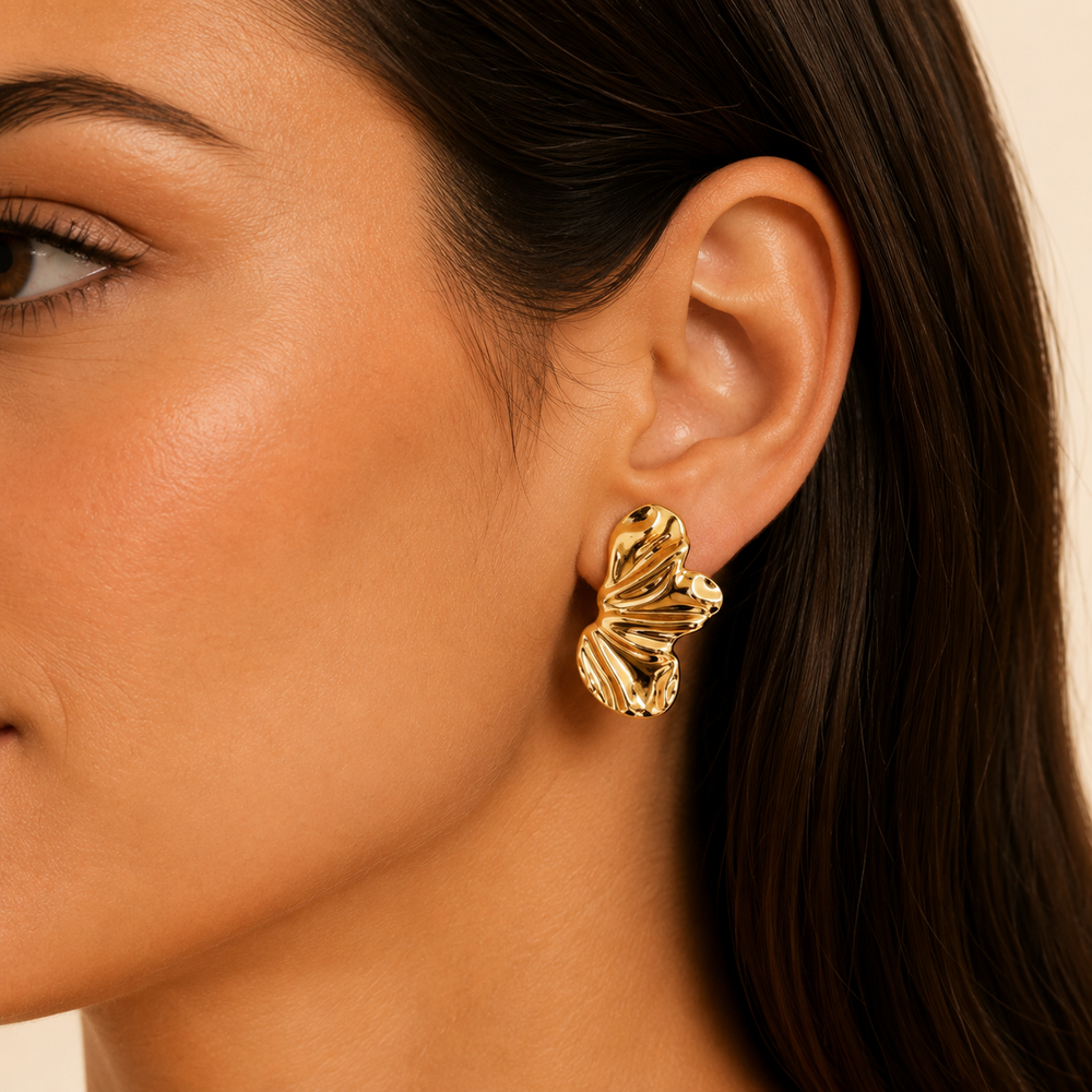 Aretes Solé Hoja Dorada