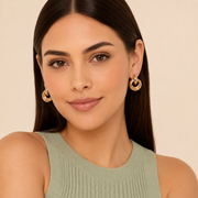 Aros Doriane Dorados Hadorelle modelado