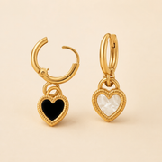 Arracadas Corazón Dual Hadorelle look editorial