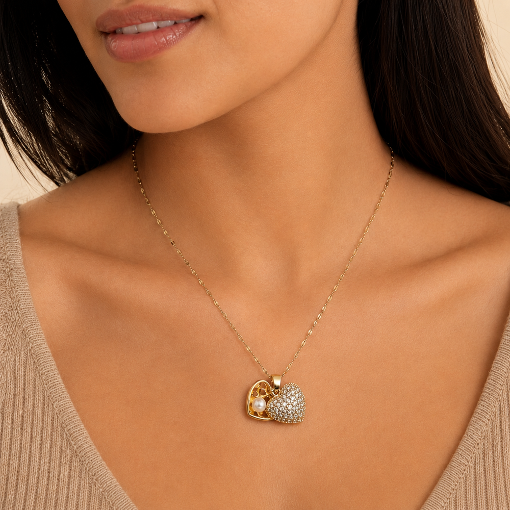 Collar Amour Perla Dorado