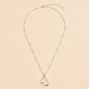 Collar Caelia Corazón Lazo Plata .925