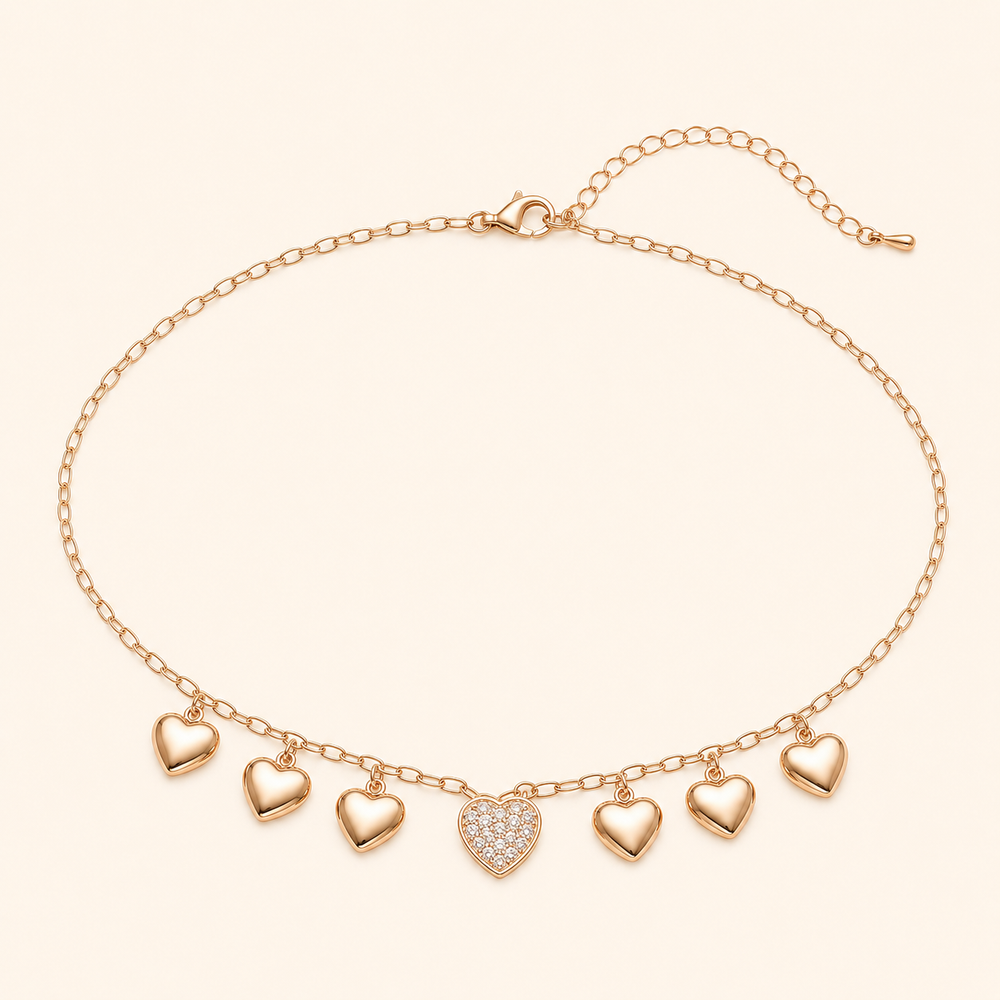 Collar Céliane Siete Corazones